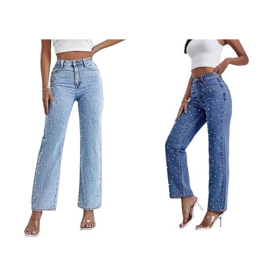 Kadınlar İçin Yüksek Esneklik Dar Kesim Kot Pantolon, İki Yan Cep, Fermuarlı ve Düğmeli Kapanışlı Kot Pantolon, Rahat Esnek Sonbahar Pantolonu, Günlük