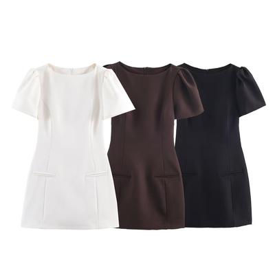 European & American Women's Fashion Slimming Pleated Pocket Dress with Shorts (2025 Model)