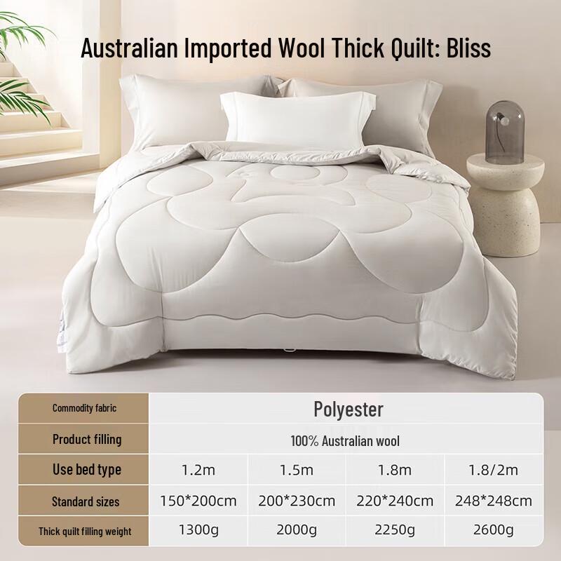 Mengjie Bliss Australian Wool Thick Quilt