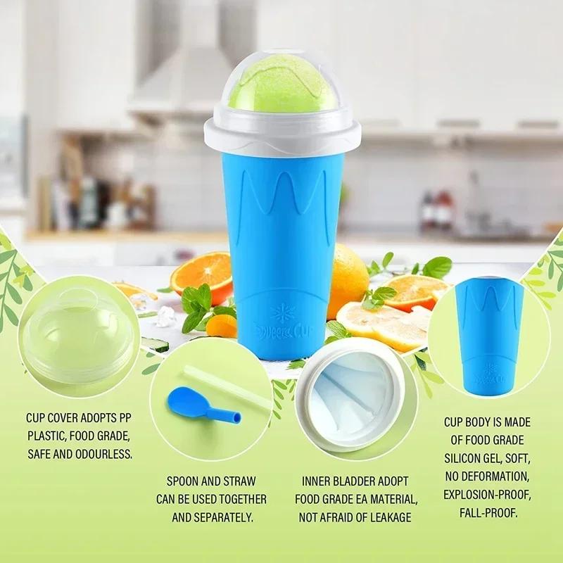 Quick-Frozen Slushy Maker Cup Large Capacity Slushy Cup for Homemade Smoothies Juice Ice Cream Summer Squeeze Beker Kitchen Tool