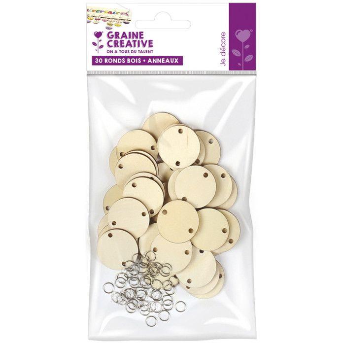 Calendrier - GRAINE CREATIVE ON A TOUS DU TALENT - 30 pièces - Diamètre 3 cm - Personnalisables