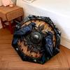 1PC Viking Theme Umbrella Portable Folding Umbrella Iron Frame Hole Bone Structure Outdoor Home Umbrella A3
