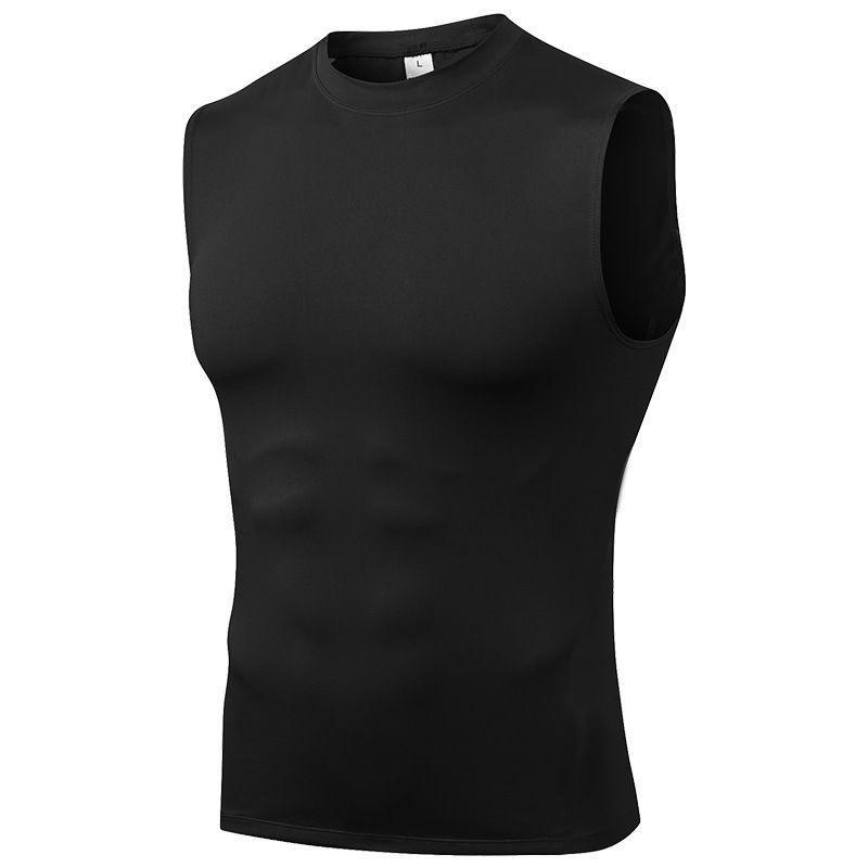 

Muscleguys New Gym Training Tank Top Mens Sports Sleeveless T-shirt Summer Thin Breathable Fitness Running Vest Quick Drying Tight Singlets L чёрный