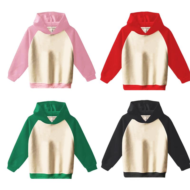 

Осень-зима, детские толстовки из 100% хлопка, повседневные свободные лоскутные топы с длинными рукавами, детская одежда унисекс, модные толстовки с капюшоном, детский пуловер для мальчиков и девочек 2Y розовый
