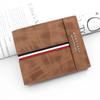 Classic Frosted Men's Tri-fold Wallet with Coin Pocket and Multi-card Slots