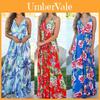 Elegant Women's Boho Long Maxi Dress With Floral Prints For Summer Parties And Beach Events