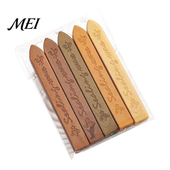 Sealing Wax Sticks 5PCS Sticks, with Wicks, Classic Color Envelope Strips, for And Vintage Craft Decor Strips Wedding Invitations