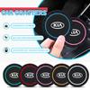 AABIU1 2pcs Car Silicone Coasters Water Cup Pads Non-Slip Mats For KIA K5 K2 Rio Optima Sportage Ceed Soul Picanto Venga Forte Stonic