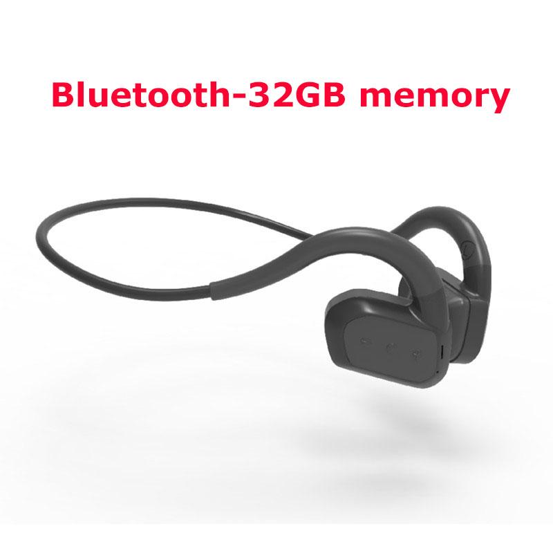 IPX8 Waterproof Bone Conduction Earphone Bluetooth5.3 Swimming Headphones 32G Memory Handsfree Call Music Headset Stereo Earbuds