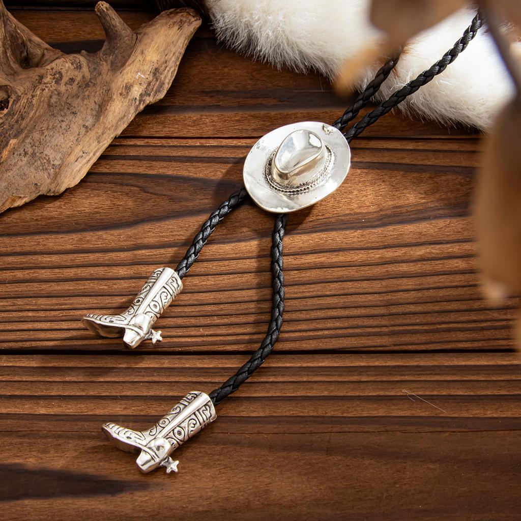 Thin Mixture Cowhand Hat Necklace With Modifiable Grip For Music Festivals And Casual Outfit Pairing
