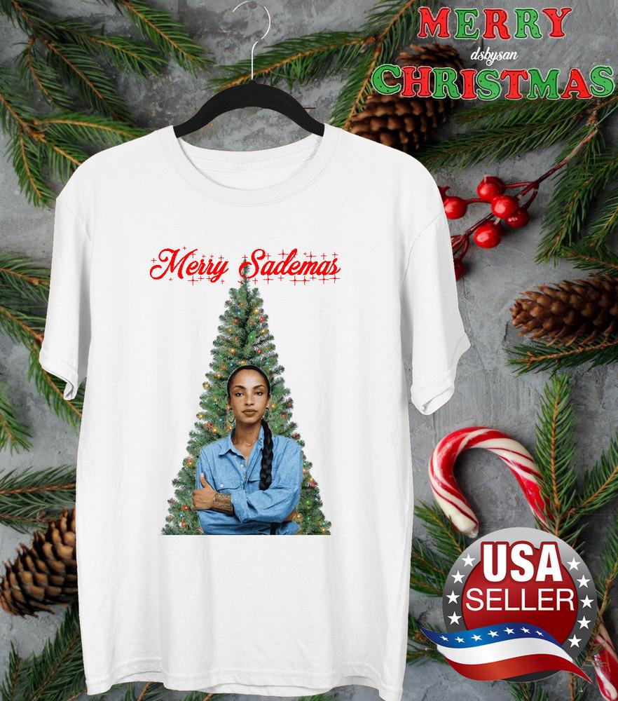 SADE РОЖДЕСТВО веселый sademas СМЕШНАЯ белая футболка Унисекс 1F1322 Унисекс Футболка XXXXL
