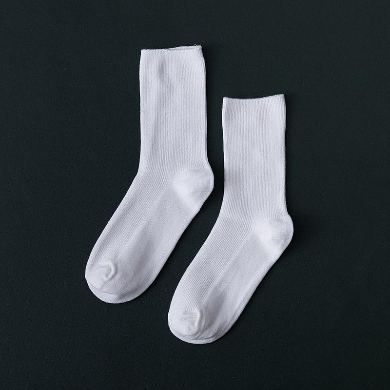 Colorful Harajuku Retro Women Lady Cotton Socks Fluorescent  Neon Color Korean Purple Yellow Pink Designer Skateboard Cool Cute