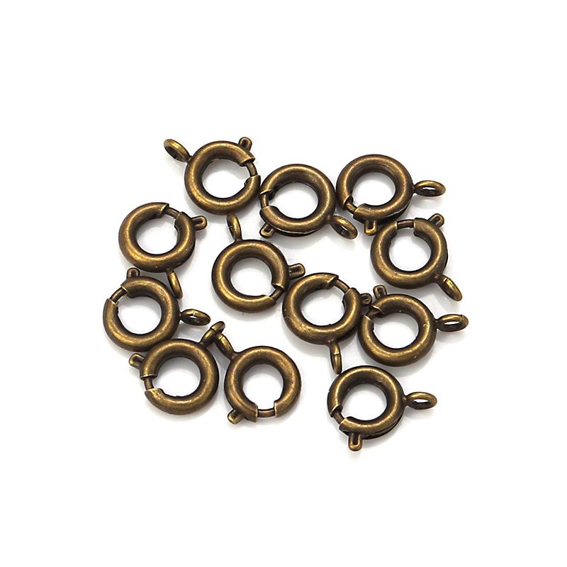 Gold Silver Spring Ring Clasp With Open Jump Ring jewelry Clasp For Chain Necklace Bracelet Connectors Jewelry Making