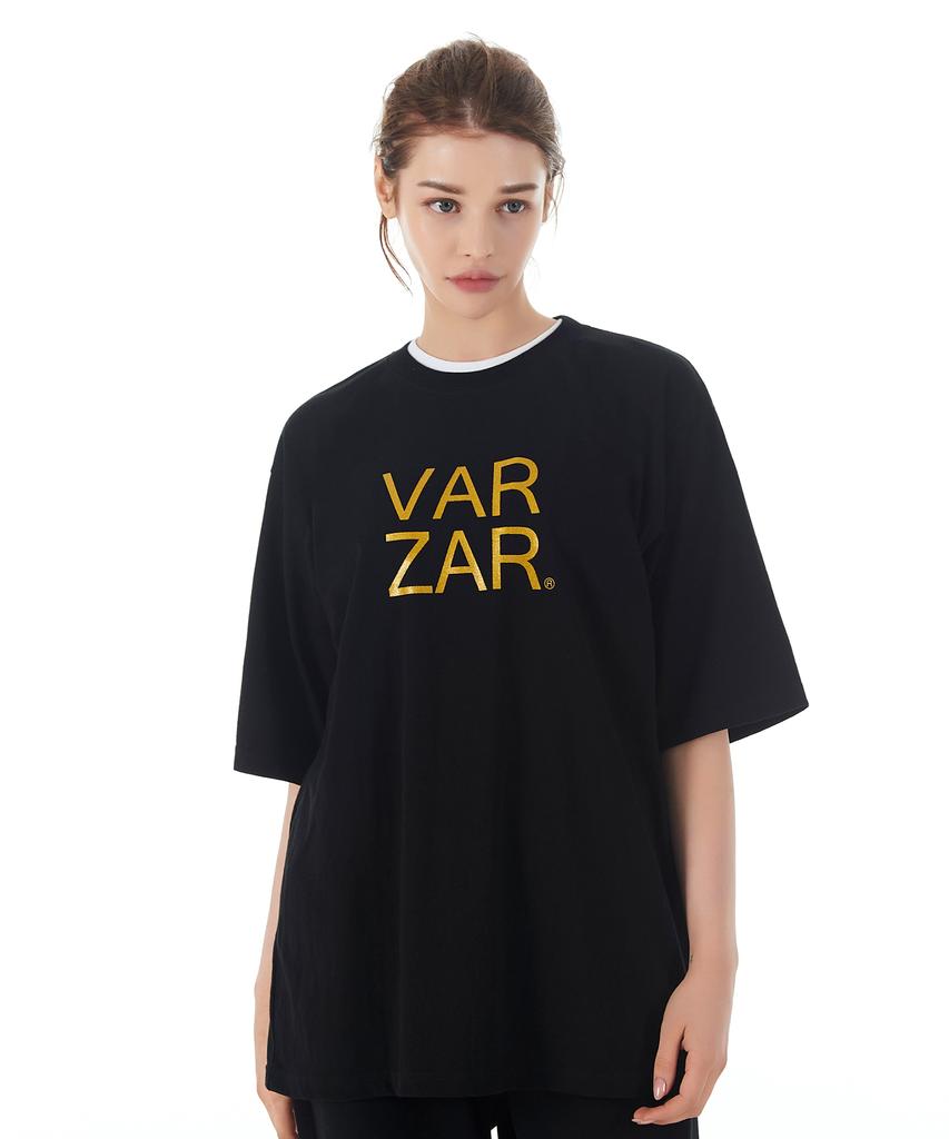 Bajal Original Gold Big Logo Short Sleeve T-Shirt Black