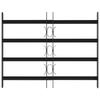 Window Security Grille with 4 Horizontal Bars 3 pcs 43 74 cm