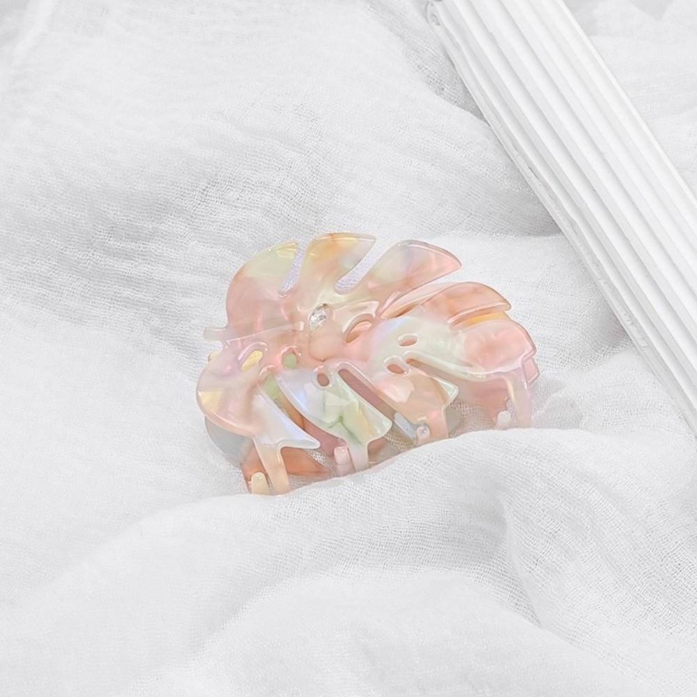 Leaf Style Shark Grab Clip Simple Design Leaf Style Clip Cute New Texture Clip  Hair Accessory