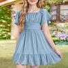 Girls' Summer Dress - Off Shoulder Ruffle Sundress