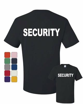 Camiseta unissex de segurança, segurança, uniforme de equipe de eventos da polícia, guarda