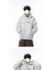 Men's Autumn/Winter American Letter Embroidered Hooded Sweatshirt - Loose Fit, Plus Velvet, Thickened Heavyweight Casual Hoodie Jacket