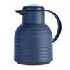 Emsa Thermal Carafe Samba Wave, 1.0 Liter, Navy with High-quality Glass Insulating Flask, 100% Leak-proof, - 1 Piece () -