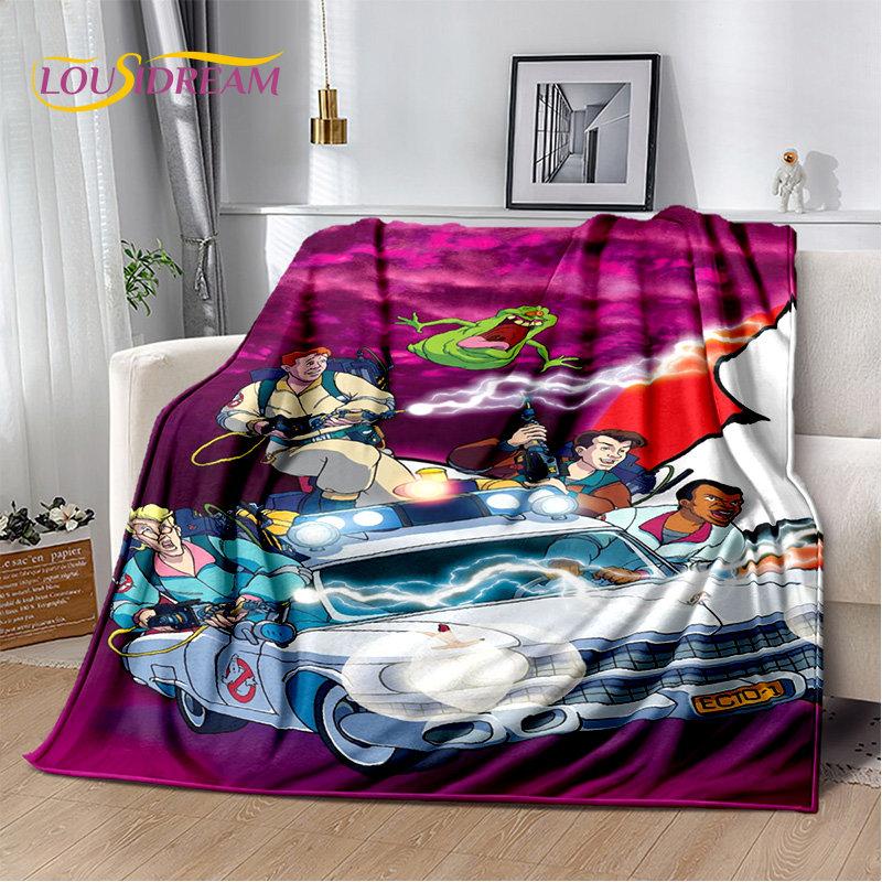 Cartoon G-Ghostbusters Movie Plush Blanket,Flannel Blanket Throw Blanket for Living Room Bedroom Bed Sofa Picnic Leisure Napping