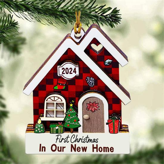 

Yousheng Christmas Decoration Unique Housewarming Gift First Christmas in Our New Home Hanging Pendant Festive Party Decor красный