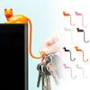 4 Peças Gancho de Cauda de Cão Gato para Tela de Computador Sem Furo Adesivo Suporte de Mesa para Fones de Ouvido Organizador de Armazenamento Multifuncional para Chaves Cabos Acessórios