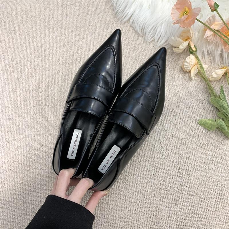 

Fashion SUOJIALUN 2025 Autumn Women Flat Shoes Fashion Pointed Toe Slip On Ladies Laofer Shoes Soft Sole Flat Heel Casual Ballerinas Sho 35