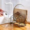 Hollow Design Pan Lid Organizer Multifunctional Cutting Board Holder Kitchen Storage Rack  Kitchen