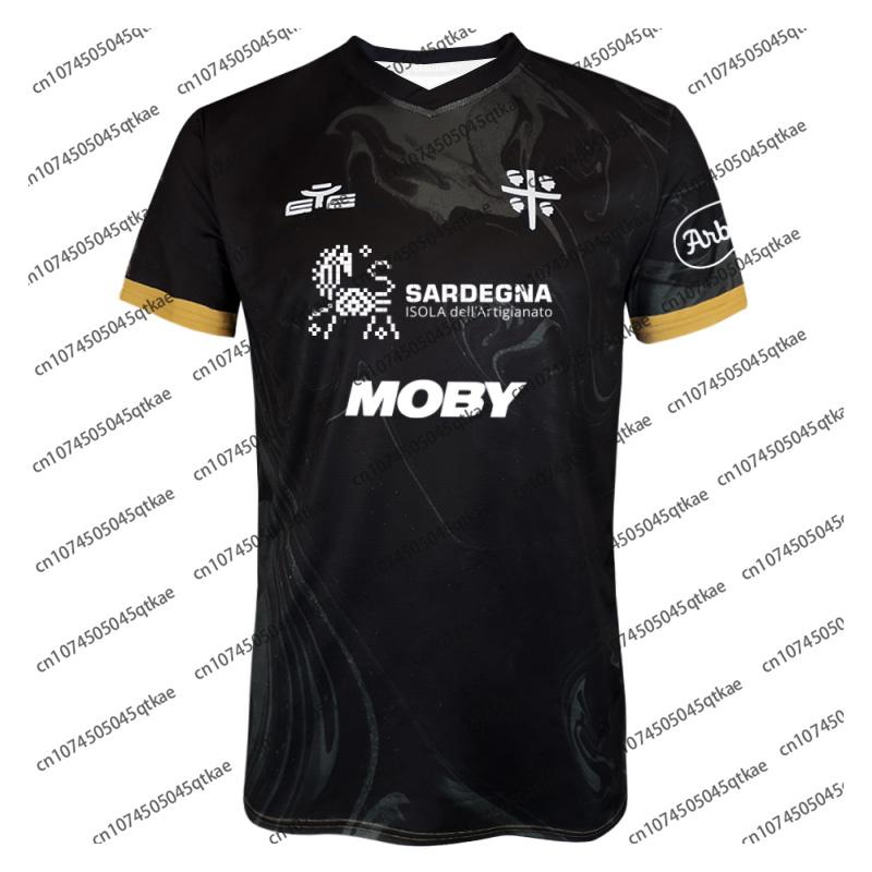 ETST29 Cagliari Calcio Derde 25/26 Voetbalshirt Zomer Man Vrouw Sport Comfort Ademend Sport T-shirt Oversized 3D Modekleding S