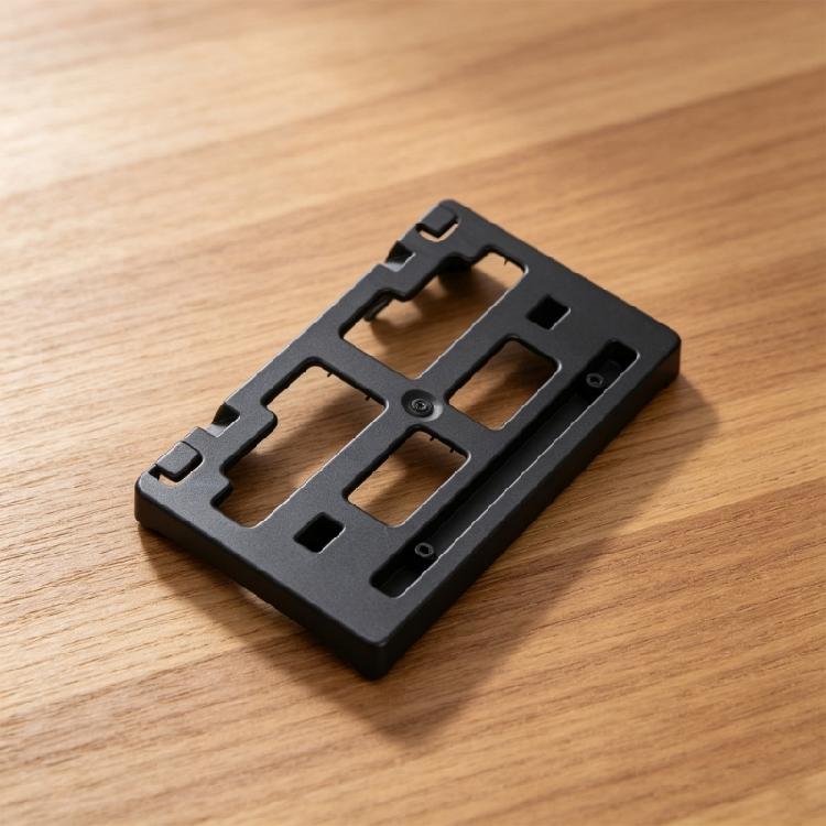 Front Plate Installation Bracket KB3Z17A385A, Black Plastic License Plate Mount for Direct Replacement and Part Reference Review Service