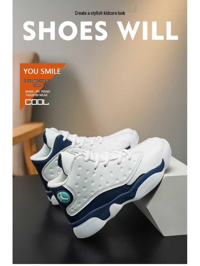 Leather Non-Slip Breathable Autumn Running & Basketball Shoes for Kids