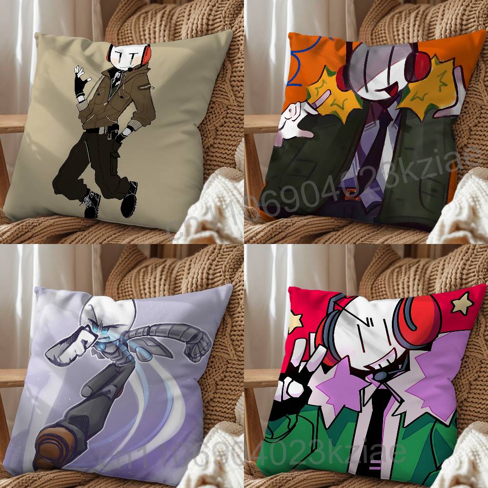 Game Henry Stickmin Collection Pillow Case Square DoubleSided Printing Short Plush Sofa Cushion Cover Bedroom Bedside Pillow