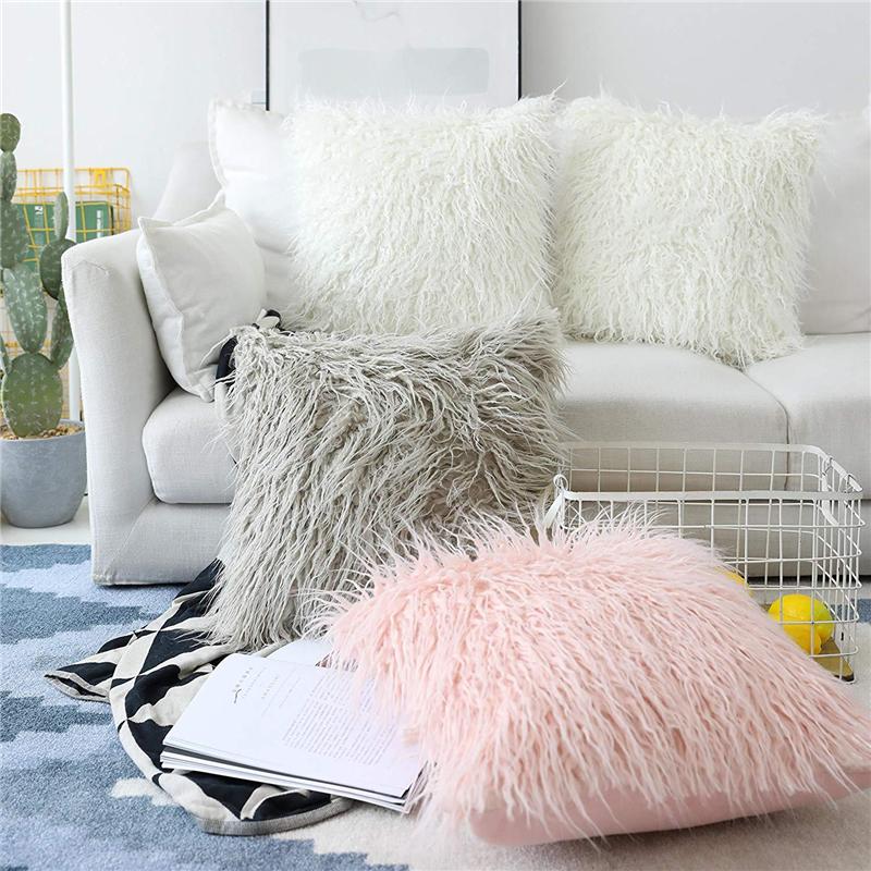 Simple Style Plush Pillow Case Ins Style Home Bedside Cushion Sofa Pillow Case Nordic Style Fashionable Cushion Pillow Case