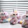 Iridescent Unicorn Angel Wings Plush Keychain Doll