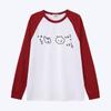Wideusseom [Withsome Made] Messy Mara Kitty Meow Meow Cute Raglan T-Shirt