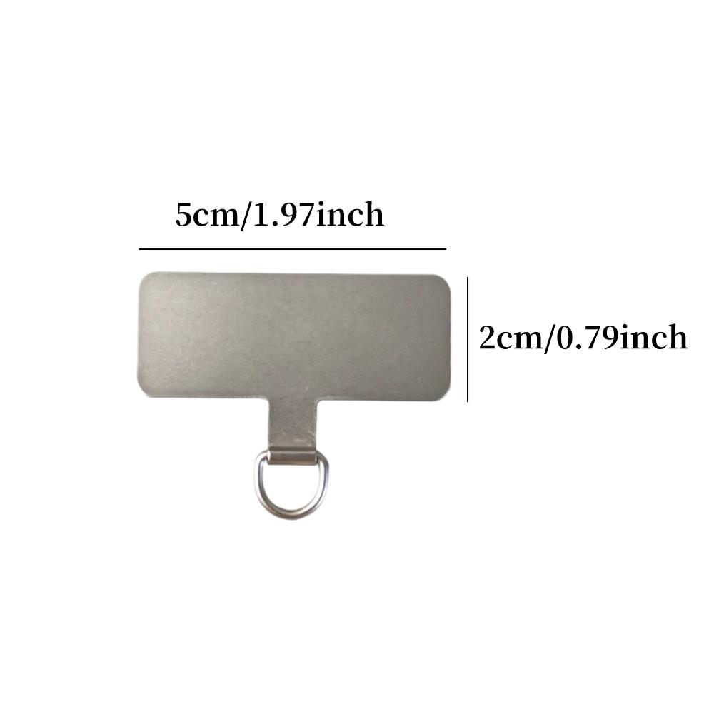 2 Pcs Universal Phone Lanyard Patch Metal Safety Slim Phone Strap Accessories