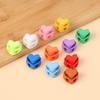 5Pcs Colorful Garment Stoppers Heart-Shaped Plastic Cord Locks Double Hole Spring Toggle Anti-Slip Stoppers Garment Accessories