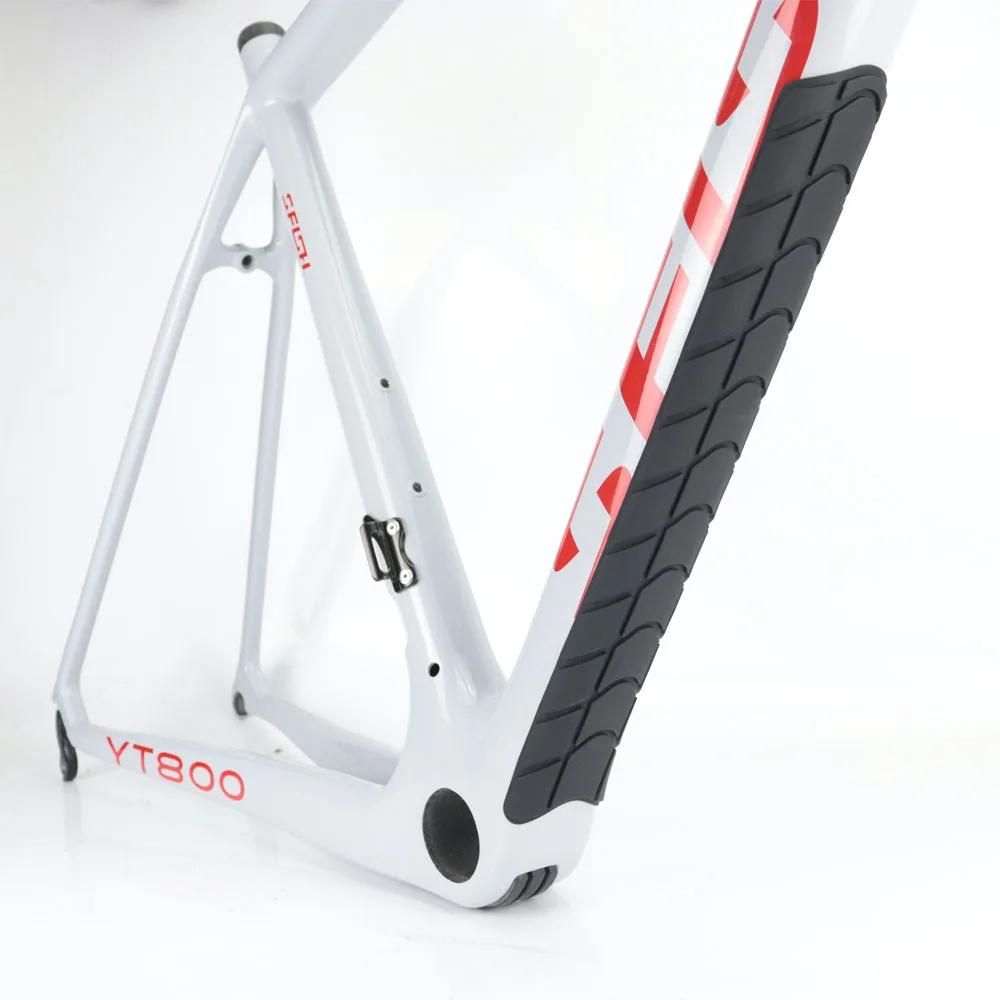 For MTB Road Bike Chain Protector Chainstay Silicone Bicycle Frame Care Guards Self-Adhesive Cover Protection for Anti-Scratch