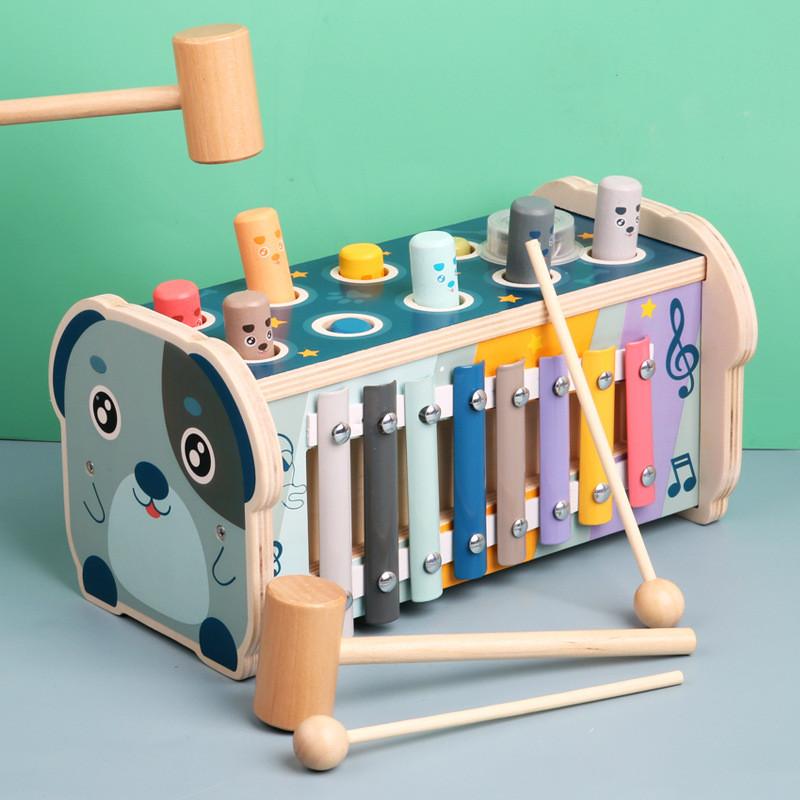 Wooden Multifunction Whacka Mole Children Toy Focus Cognitive Gift Development