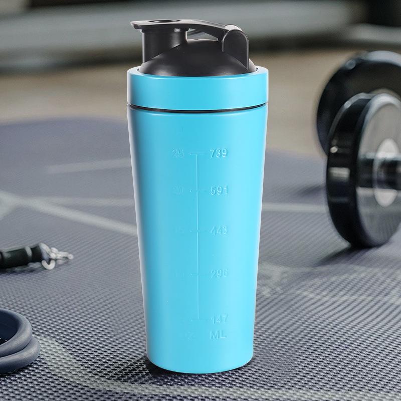 Single-Layer Stainless Steel Shaker Bottle for Protein Shakes and Smoothies - Large Capacity Sports Water Bottle