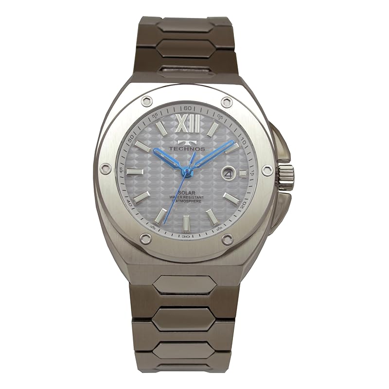 

[Technos] watch solar date T9C04SS men s silver