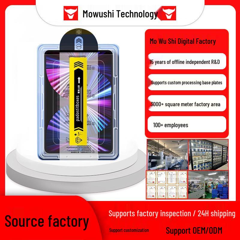 iPad Air 7/6 Pro Dust-Free Tempered Screen Protector Film with Quick Application