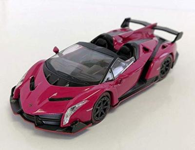 Bunka Original Scale Mini Car Series Lamborghini Veneno Roadster Magenta Finished Product 1/64
