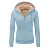 2025 Women's Thickened Zipper Hoodie with Logo Print - European & American Autumn/Winter Casual