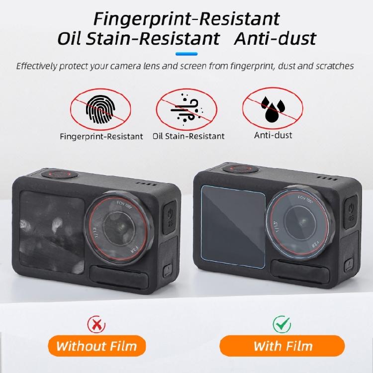 Thin High Hardness Screen Guard for Action 5Pro Camera, AntiFingerprint Protections