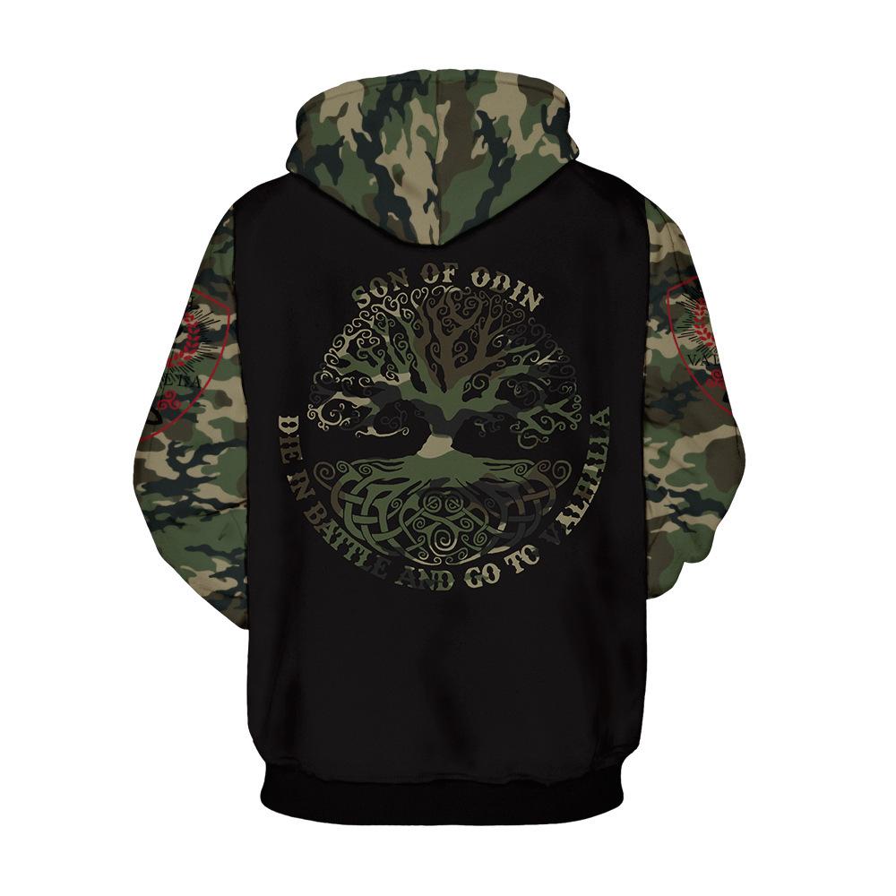 Wikinger-Krieger 3D-Druck Hoodie: Herren Trendiger Pullover Sweatshirt 2025 Edition