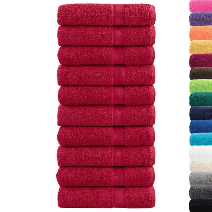VidaXL Premium Bath Towels 10 Pcs, Shower Towels, Bath Sheets, Guest Towels of 137409