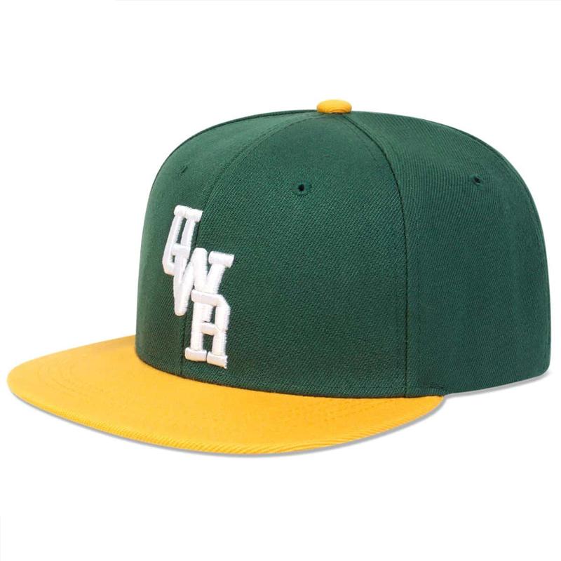 

Унисекс UWR вышитые буквы хип-хоп шляпы открытый регулируемый повседневный бейсболки солнцезащитная шляпа зелёный