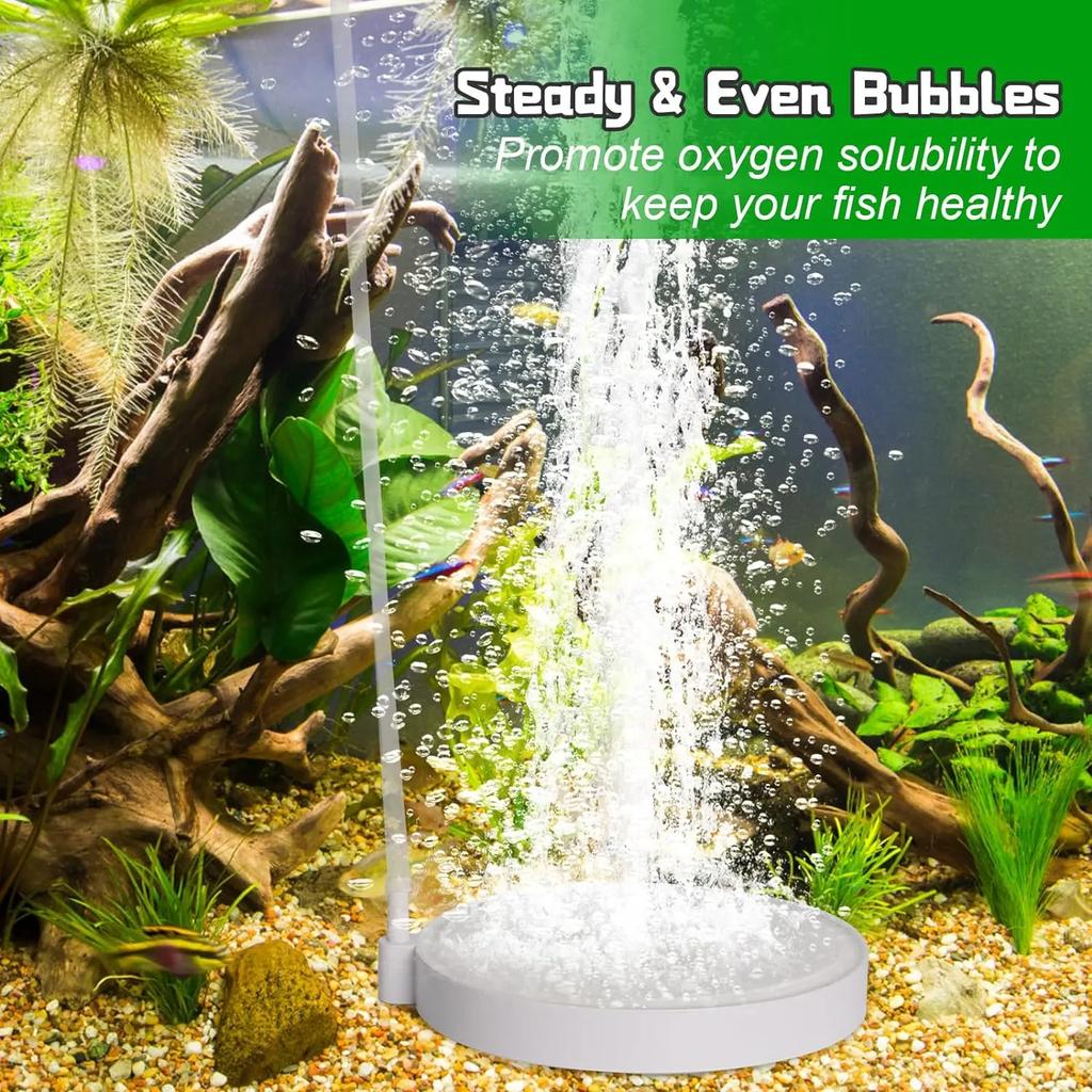 Aquarium Air Outlet Air Pump for Aquarium Ultra-Quiet Pump Aquarium Fish Tank Air Stones Silent Pump Nano Bubble Stone Kit